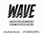 water waves style font design ... | Shutterstock .eps vector #1918001891
