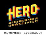super hero style comics 3d font ... | Shutterstock .eps vector #1996860704