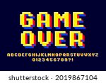 pixel retro arcade game style... | Shutterstock .eps vector #2019867104