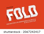 folded paper style font design  ... | Shutterstock .eps vector #2067242417