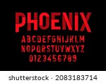 condensed style modern font ... | Shutterstock .eps vector #2083183714