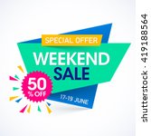 weekend sale special offer... | Shutterstock .eps vector #419188564