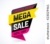 limited offer mega sale banner. ... | Shutterstock .eps vector #423029461