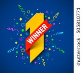 first winner  first place.... | Shutterstock .eps vector #505810771
