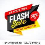 flash sale bright banner design ... | Shutterstock .eps vector #667959541