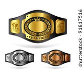 Champion Belt. Vector.