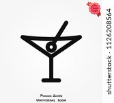 martini icon vector on... | Shutterstock .eps vector #1126208564