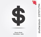 dollar sign icon  | Shutterstock .eps vector #237071794