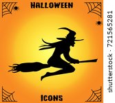 halloween witch icon | Shutterstock .eps vector #721565281