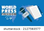 vector world press freedom day... | Shutterstock .eps vector #2127583577