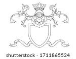 a coat of arms crest heraldic... | Shutterstock .eps vector #1711865524