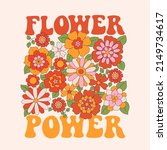Seventies Retro Slogan Flower...