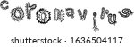 coronavirus alphabets made from ... | Shutterstock .eps vector #1636504117