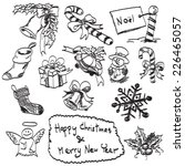 Doodles Hand Drawn Of Christmas ...