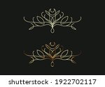 thin line celtic elven style... | Shutterstock .eps vector #1922702117