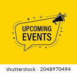 upcoming events with megaphone. ... | Shutterstock .eps vector #2048970494