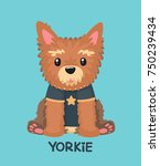 Icon Of A Yorkshire Terrier Dog....