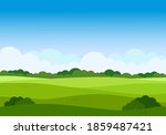 vector cartoon meadow landscape ... | Shutterstock .eps vector #1859487421