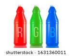 bottles with three basic screen ... | Shutterstock . vector #1631360011