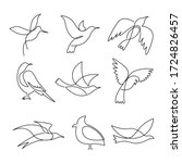 Birds Continuous Line Drawing...