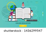 studying and education landing... | Shutterstock .eps vector #1436299547