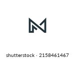 initial letter mn logo design... | Shutterstock .eps vector #2158461467