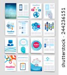 templates. set of flyer ... | Shutterstock .eps vector #244236151