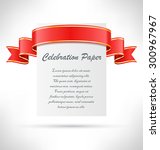 celebration paper card with... | Shutterstock . vector #300967967