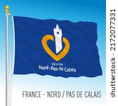North - Pas de Calais regional flag, France, European Union, vector illustration