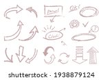 a set of handwritten arrow... | Shutterstock .eps vector #1938879124