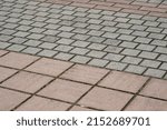 square concrete self-locking brick floor. High quality photo
