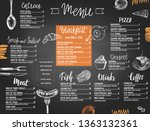 restaurant menu templated with... | Shutterstock .eps vector #1363132361