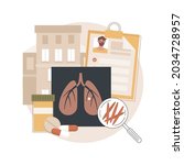 tuberculosis abstract concept... | Shutterstock .eps vector #2034728957