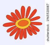  vector isolated hippie flower... | Shutterstock .eps vector #1965520087