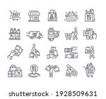black icons set for retail ... | Shutterstock .eps vector #1928509631