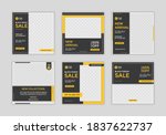 set of editable minimal square... | Shutterstock .eps vector #1837622737