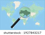 map of the world with a... | Shutterstock .eps vector #1927843217