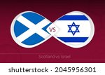 scotland vs israel . versus... | Shutterstock .eps vector #2045956301