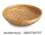 Bamboo Basket Isolated On White ...