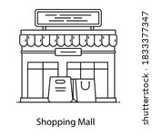 shopping mall icon in line... | Shutterstock .eps vector #1833377347