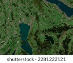 Zug, canton of Switzerland. Low resolution satellite map