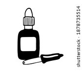 medicine bottle with dropper.... | Shutterstock .eps vector #1878735514