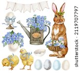 Watercolor Easter Elements...