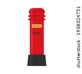 Vector Flat Red Mailbox  Public ...