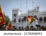 Small photo of COLOMBO, SRI LANKA - JULY 13, 2022: Sri Lankan protesters invade the prime minister's office in Colombo, calling for the resignation of president Gotabaya Rajapaksa and PM Ranil Wickremesinghe.