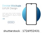 smartphone mockup with blank... | Shutterstock .eps vector #1726952431