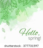 spring vector card with doodle... | Shutterstock .eps vector #377731597