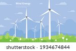 wind power plant and factory.... | Shutterstock .eps vector #1934674844