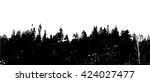 silhouette of a forest of trees.... | Shutterstock .eps vector #424027477
