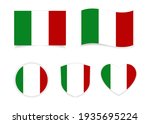 italy flag icon with heart... | Shutterstock .eps vector #1935695224